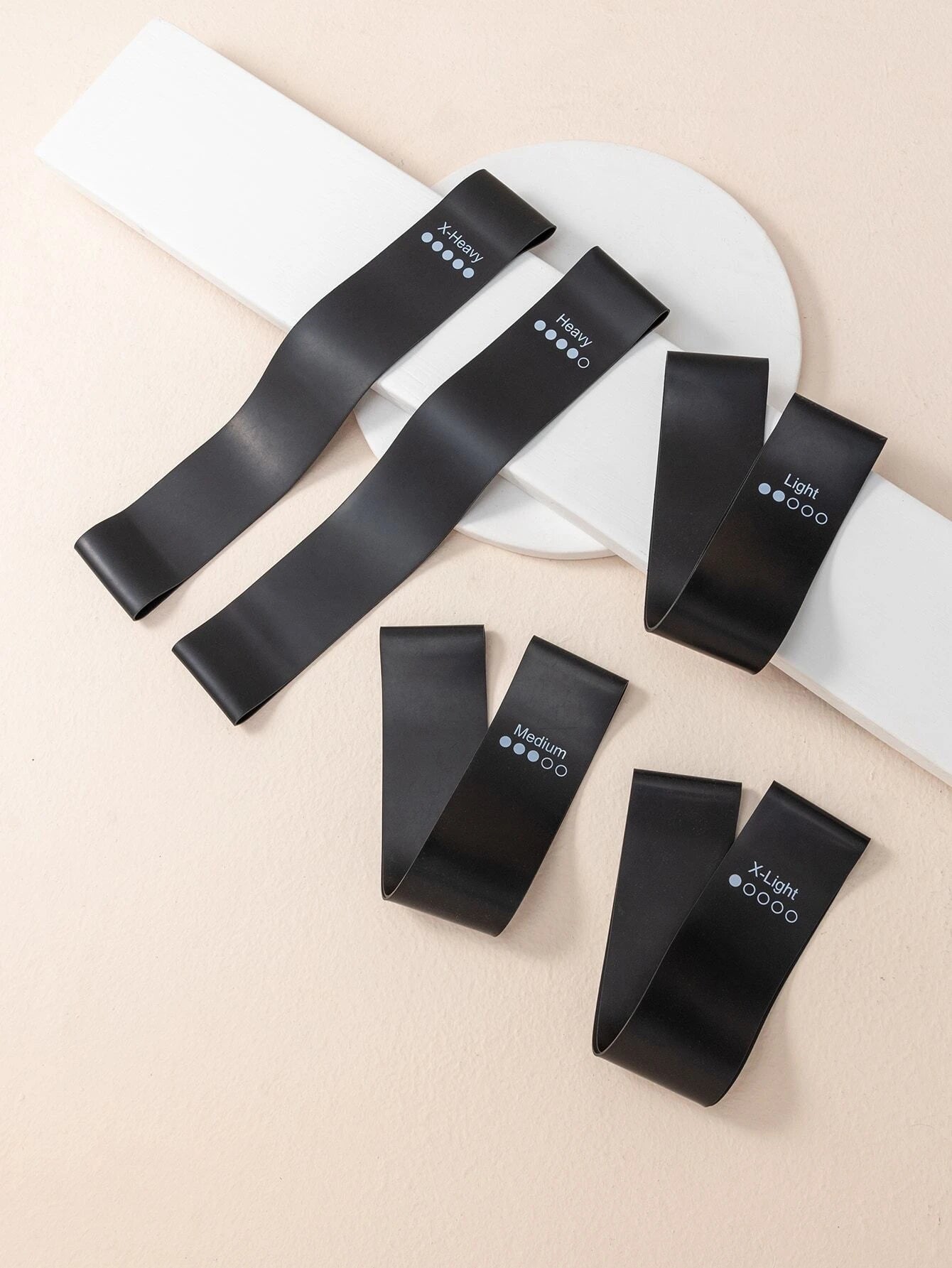 5Pcs Rubber Resistance Band with Organizer