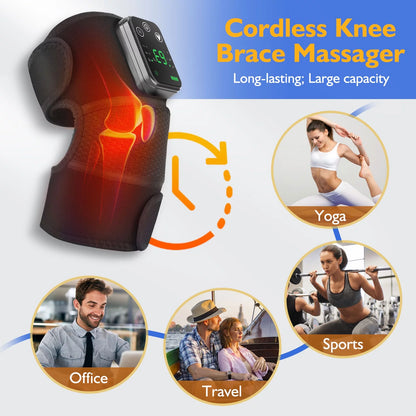 3 In1 Heated Massager Knee Shoulder Elbow Support Brace