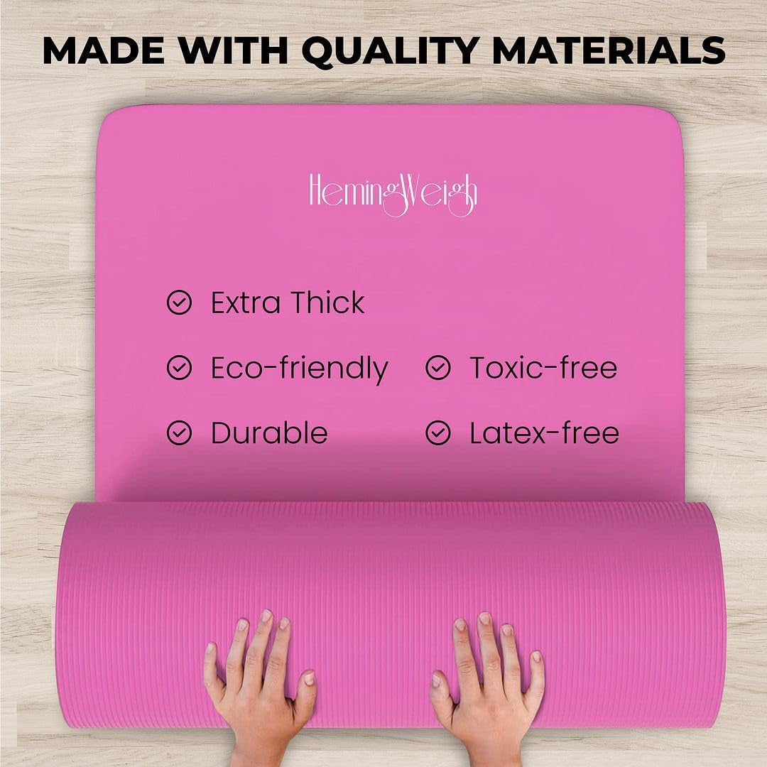 Yoga Mat Set - Complete Yoga Starter Kit with Thick Mat, Blocks, Strap, and Cooling Towels