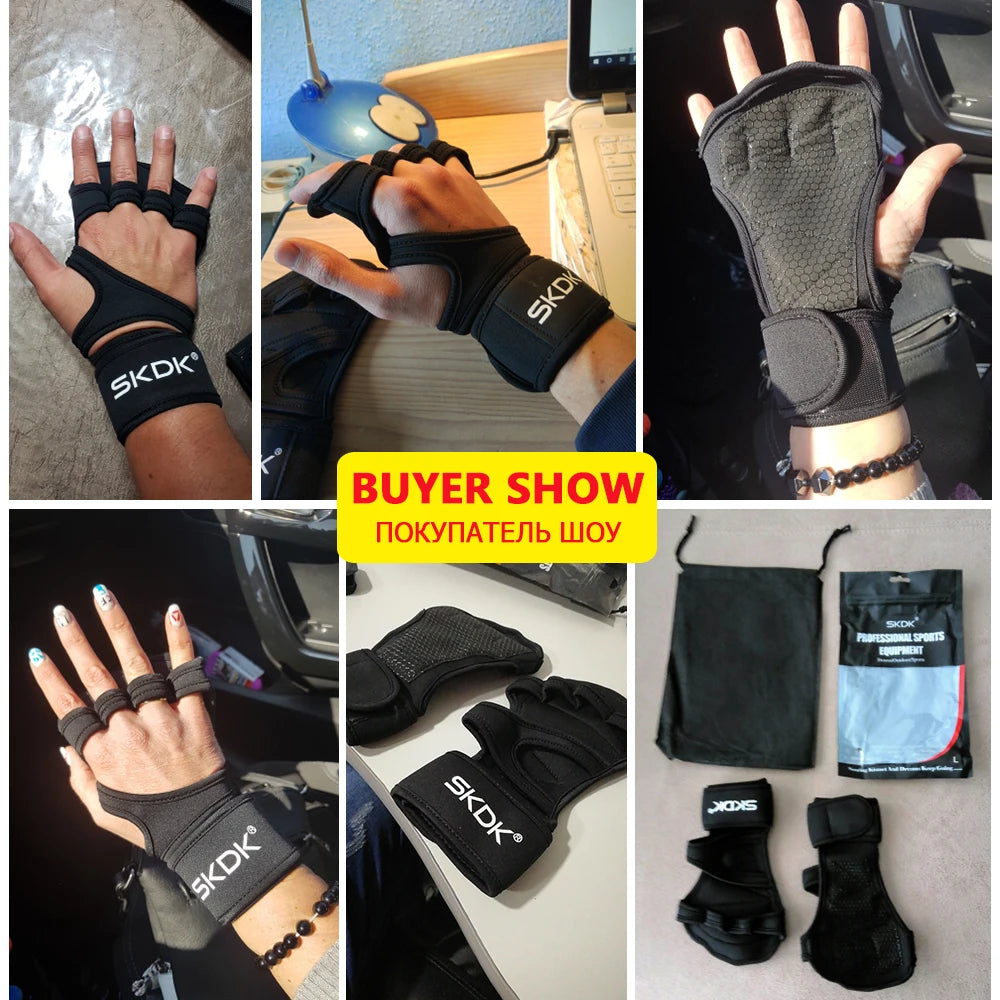 Weight Lifting Fitness Gloves with Wrist Wraps 