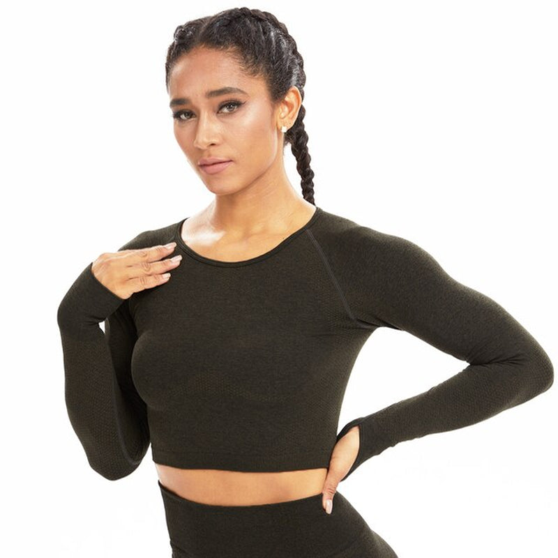 Seamless Gym Crop Top Women Sports Top for Fitness