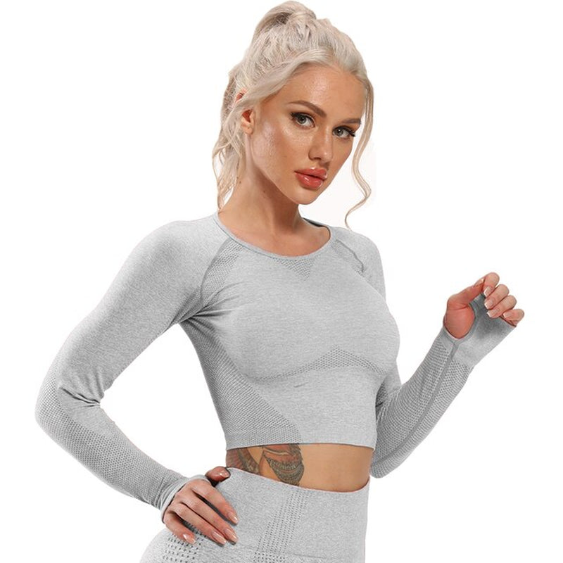 Seamless Gym Crop Top Women Sports Top for Fitness